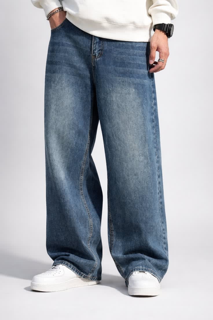 Vintage Indigo Baggy Denim Jeans
