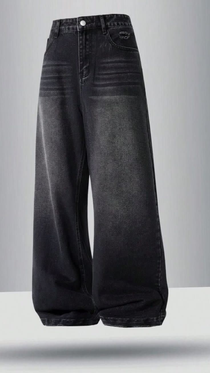 Shadow Black Baggy Denim Jeans