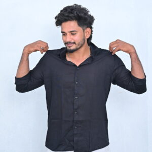 🖤 black linen shirt