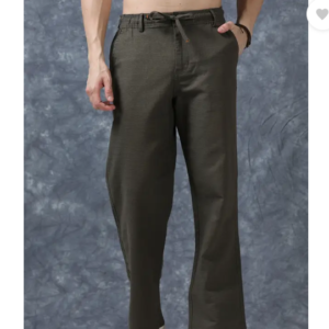 olive green linen phant ๐