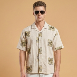 Wheat Embroidered Shirt